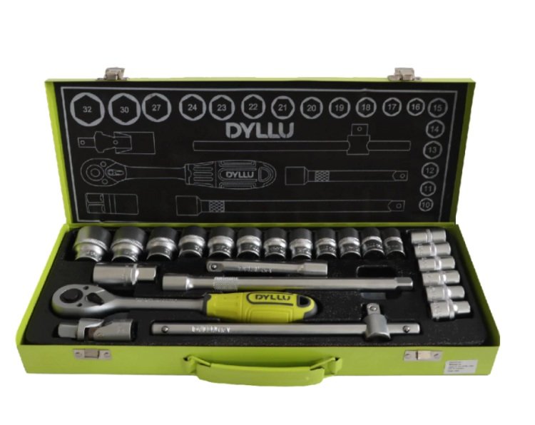 SET DE LLAVE CRIQUE Y BOCALLAVES 1/2 24 PCS DYLLU DTST2L24